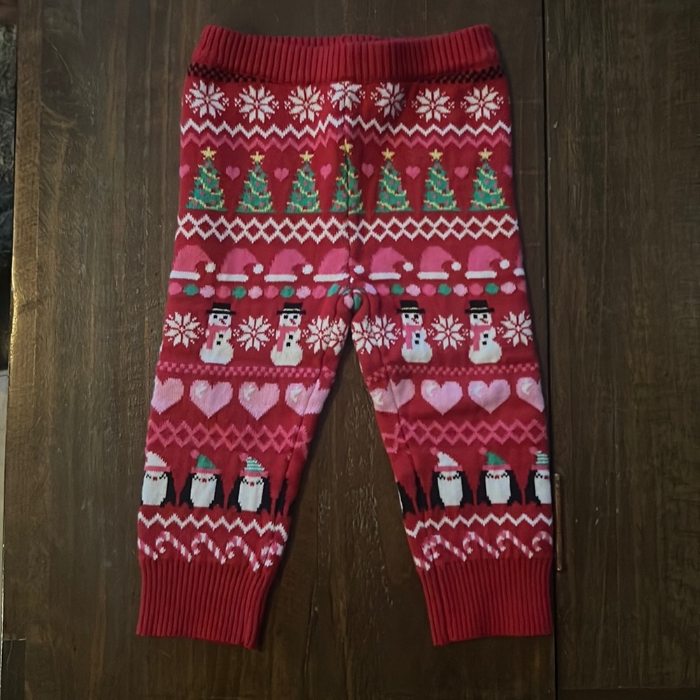 Children’s Place thick winter/Christmas leggings 18-24M like new!